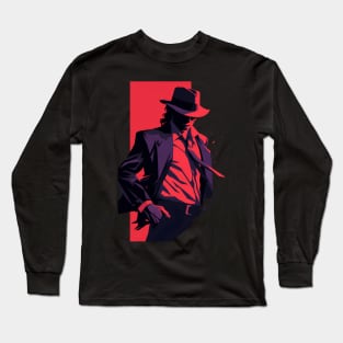 Music Icon - Red and Black - Pop Music Long Sleeve T-Shirt
